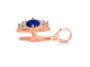 Lapis & White Topaz Alphabet H Pendant LLP-RDA-60.