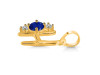 Lapis & White Topaz Alphabet H Pendant LLP-RDA-60.