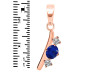 Lapis & White Topaz Alphabet I Pendant LLP-RDA-61.