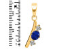 Lapis & White Topaz Alphabet I Pendant LLP-RDA-61.