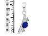 Lapis & White Topaz Alphabet I Pendant LLP-RDA-61.