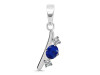 Lapis & White Topaz Alphabet I Pendant LLP-RDA-61.