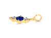 Lapis & White Topaz Alphabet I Pendant LLP-RDA-61.