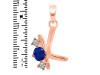 Lapis & White Topaz Alphabet K Pendant LLP-RDA-63.
