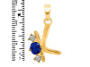 Lapis & White Topaz Alphabet K Pendant LLP-RDA-63.