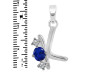 Lapis & White Topaz Alphabet K Pendant LLP-RDA-63.