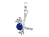Lapis & White Topaz Alphabet K Pendant LLP-RDA-63.