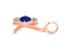 Lapis & White Topaz Alphabet K Pendant LLP-RDA-63.