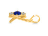 Lapis & White Topaz Alphabet K Pendant LLP-RDA-63.