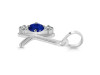 Lapis & White Topaz Alphabet K Pendant LLP-RDA-63.