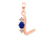 Lapis & White Topaz Alphabet L Pendant LLP-RDA-64.