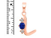 Lapis & White Topaz Alphabet L Pendant LLP-RDA-64.