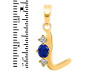 Lapis & White Topaz Alphabet L Pendant LLP-RDA-64.