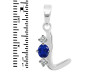 Lapis & White Topaz Alphabet L Pendant LLP-RDA-64.