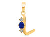 Lapis & White Topaz Alphabet L Pendant LLP-RDA-64.