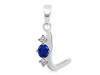 Lapis & White Topaz Alphabet L Pendant LLP-RDA-64.