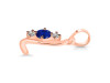 Lapis & White Topaz Alphabet L Pendant LLP-RDA-64.