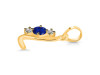Lapis & White Topaz Alphabet L Pendant LLP-RDA-64.