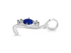 Lapis & White Topaz Alphabet L Pendant LLP-RDA-64.
