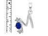Lapis & White Topaz Alphabet M Pendant LLP-RDA-65.