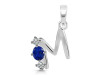 Lapis & White Topaz Alphabet M Pendant LLP-RDA-65.