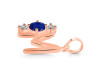 Lapis & White Topaz Alphabet M Pendant LLP-RDA-65.