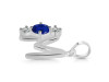 Lapis & White Topaz Alphabet M Pendant LLP-RDA-65.