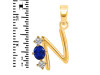 Lapis & White Topaz Alphabet N Pendant LLP-RDA-66.