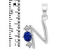 Lapis & White Topaz Alphabet N Pendant LLP-RDA-66.