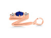 Lapis & White Topaz Alphabet N Pendant LLP-RDA-66.