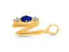 Lapis & White Topaz Alphabet N Pendant LLP-RDA-66.