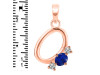 Lapis & White Topaz Alphabet O Pendant LLP-RDA-67.