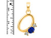 Lapis & White Topaz Alphabet O Pendant LLP-RDA-67.
