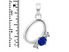 Lapis & White Topaz Alphabet O Pendant LLP-RDA-67.