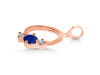 Lapis & White Topaz Alphabet O Pendant LLP-RDA-67.