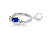 Lapis & White Topaz Alphabet O Pendant LLP-RDA-67.