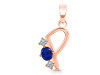 Lapis & White Topaz Alphabet P Pendant LLP-RDA-68.