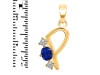 Lapis & White Topaz Alphabet P Pendant LLP-RDA-68.
