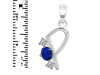Lapis & White Topaz Alphabet P Pendant LLP-RDA-68.
