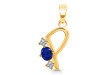 Lapis & White Topaz Alphabet P Pendant LLP-RDA-68.