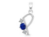 Lapis & White Topaz Alphabet P Pendant LLP-RDA-68.