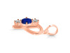 Lapis & White Topaz Alphabet P Pendant LLP-RDA-68.