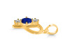 Lapis & White Topaz Alphabet P Pendant LLP-RDA-68.