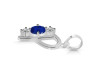 Lapis & White Topaz Alphabet P Pendant LLP-RDA-68.