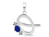Lapis & White Topaz Alphabet Q Pendant LLP-RDA-69.