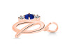 Lapis & White Topaz Alphabet Q Pendant LLP-RDA-69.