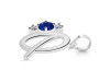 Lapis & White Topaz Alphabet Q Pendant LLP-RDA-69.