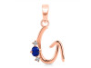 Lapis & White Topaz Alphabet G Pendant LLP-RDA-7.