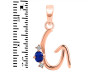 Lapis & White Topaz Alphabet G Pendant LLP-RDA-7.