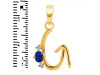 Lapis & White Topaz Alphabet G Pendant LLP-RDA-7.